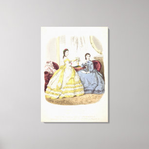Toile Plat de mode montrant des ballgowns