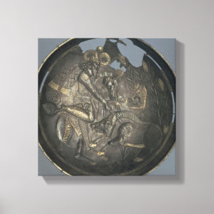 Toile Plat décoré d'une scène de prince Varahran