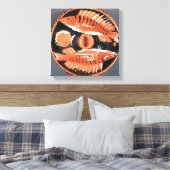 Toile Plate depicting two fish, 350 BC (ceramic) (Insitu(Chambre))