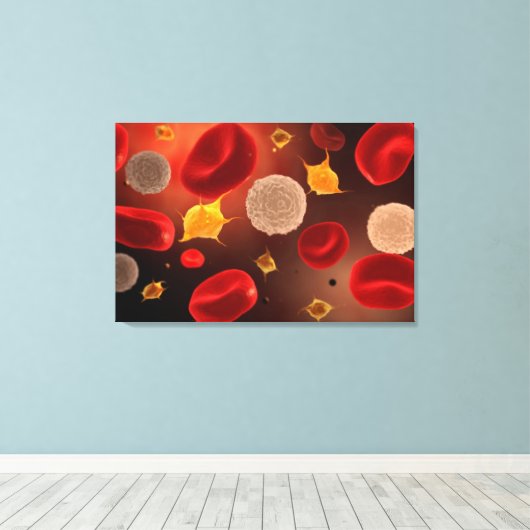 Toile Platelets Avec Cellules De Sang Rouge 2 (Insitu (Plancher de Bois))