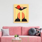 Toile Plates-formes, piliers et cercles Abstraits (Insitu(Salon))