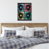 Toile Platines Tourne-disques Pop Art Rétro (Insitu(Chambre))