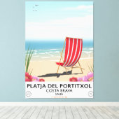 Toile Platja del Portitxol, Costa Brava, Espagne (Insitu (Plancher de Bois))