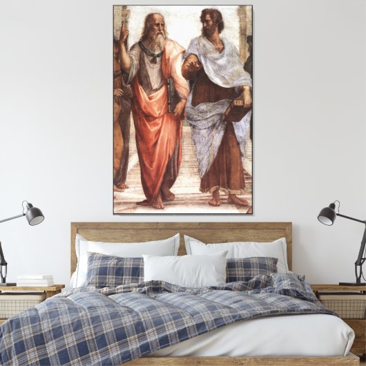 Toile Platon et Aristote / École d'Athènes de Raphaël / (Insitu(Chambre))