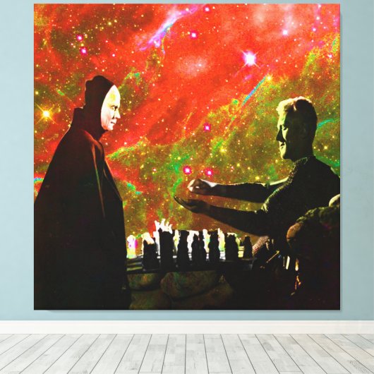 Toile Playing Chess with Death (Insitu (Plancher de Bois))