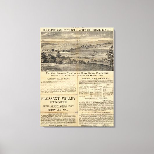 Toile Pleasant Valley, Californie (Recto)