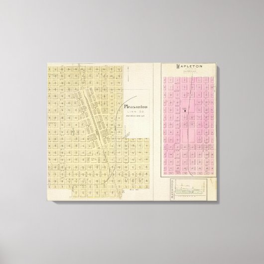 Toile Pleasanton, Mapleton et Hammond, Kansas (Recto)
