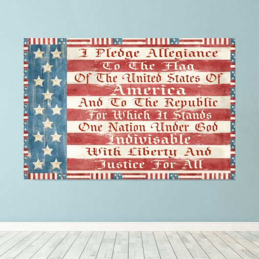 Toile Pledge d'Allegiance (Insitu (Plancher de Bois))