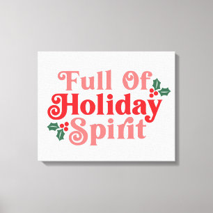 Toile Plein d'esprit de vacances - Typographie festive