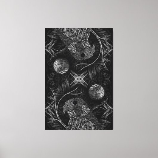 Toile Pleine lune de faucon (Recto)