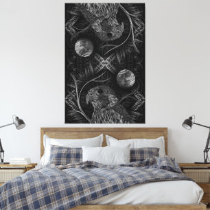 Toile Pleine lune de faucon