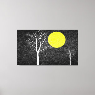 Toile Pleine lune de nuit Peinture Abstraite