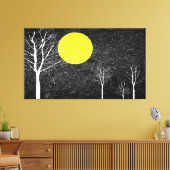 Toile Pleine lune de nuit | Peinture Abstraite 2 (Insitu(Salon))