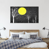 Toile Pleine lune de nuit | Peinture Abstraite 2 (Insitu(Chambre))