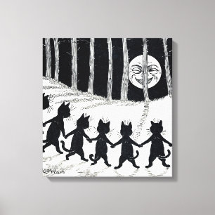 Toile Pleine lune et chats, Louis Wain