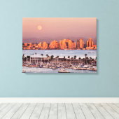 Toile Pleine lune sur San Diego (Insitu (Plancher de Bois))