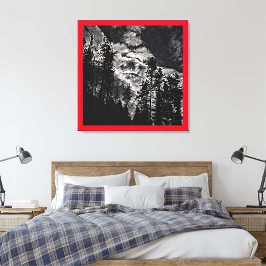 Toile Pleine lune sur une nuit nuageuse Poster d'art Abs (Insitu(Chambre))