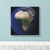 Toile Pleine Terre montrant l'Afrique, l'Europe et le Mo (Insitu (Plancher de Bois))