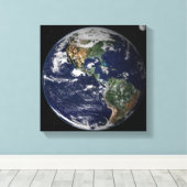 Toile Pleine Terre montrant l'Amérique du Nord et du Sud (Insitu (Plancher de Bois))