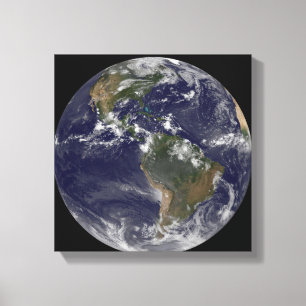 Toile Pleine Terre montrant l'Amérique du Nord et l'Amer