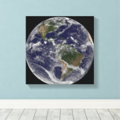 Toile Pleine Terre montrant l'Amérique du Nord et l'Amer (Insitu (Plancher de Bois))