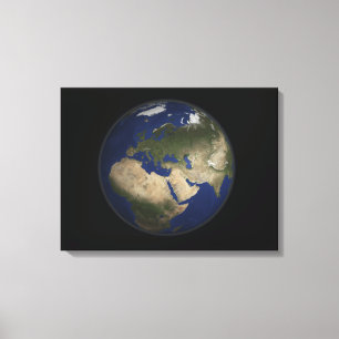 Toile Pleine vue de la terre de l'Afrique, de l'Europe,