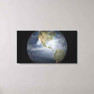 Toile Pleine vue de la terre montrant la vapeur d'eau