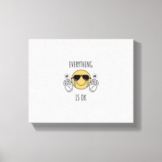 Toile pleurer émoticônes avec un visage heureux (Recto)