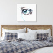 Toile Pleurer l'oeil bleu (tristesse, sympathie et dépre (Insitu(Chambre))
