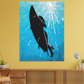 Toile Plongée profonde – Le voyage sous-marin du surfeur (Insitu(Salon))