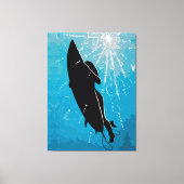 Toile Plongée profonde – Le voyage sous-marin du surfeur (Recto)