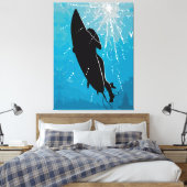 Toile Plongée profonde – Le voyage sous-marin du surfeur (Insitu(Chambre))