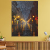 Toile Pluie de minuit dans la ville (Insitu(Salon))