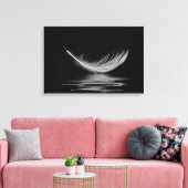 Toile plume blanche flottant sur de l'eau noire (Insitu(Salon))
