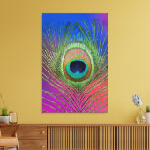 Toile Plume de la queue d'un paon (Insitu(Salon))