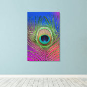 Toile Plume de la queue d'un paon (Insitu (Plancher de Bois))