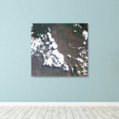 Toile Plume monte du volcan Nyiragongo en RDC (Insitu (Plancher de Bois))