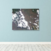 Toile Plume monte du volcan Nyiragongo en RDC (Insitu (Plancher de Bois))