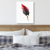 Toile Plume rouge avec pointe en or (Insitu(Chambre))