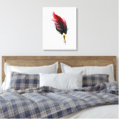 Toile Plume rouge avec pointe en or (Insitu(Chambre))