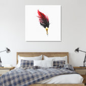 Toile Plume rouge avec pointe en or (Insitu(Chambre))
