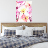 Toile Plumeria hawaïenne tropicale aquarelle de fleurs b (Insitu(Chambre))
