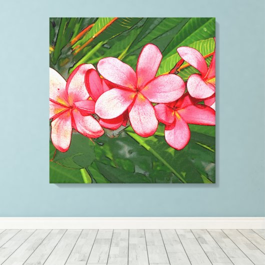 Toile Plumerias (Insitu (Plancher de Bois))
