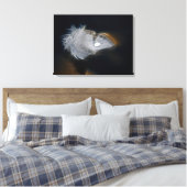 Toile Plumes blanches avec goutte de pluie (Insitu(Chambre))