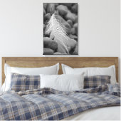 Toile Plumes de cygne noir et blanc simples gouttes d'ea (Insitu(Chambre))