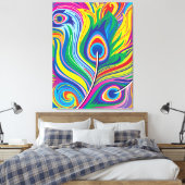 Toile Plumes de paon (Insitu(Chambre))