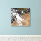 Toile Plumes de poussière au large des côtes marocaines (Insitu (Plancher de Bois))