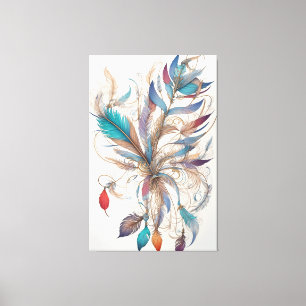 Toile Plumes de style bohème