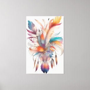 Toile Plumes de style bohème