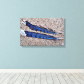 Toile Plumes d'oiseau Blue Jay (Insitu (Plancher de Bois))
